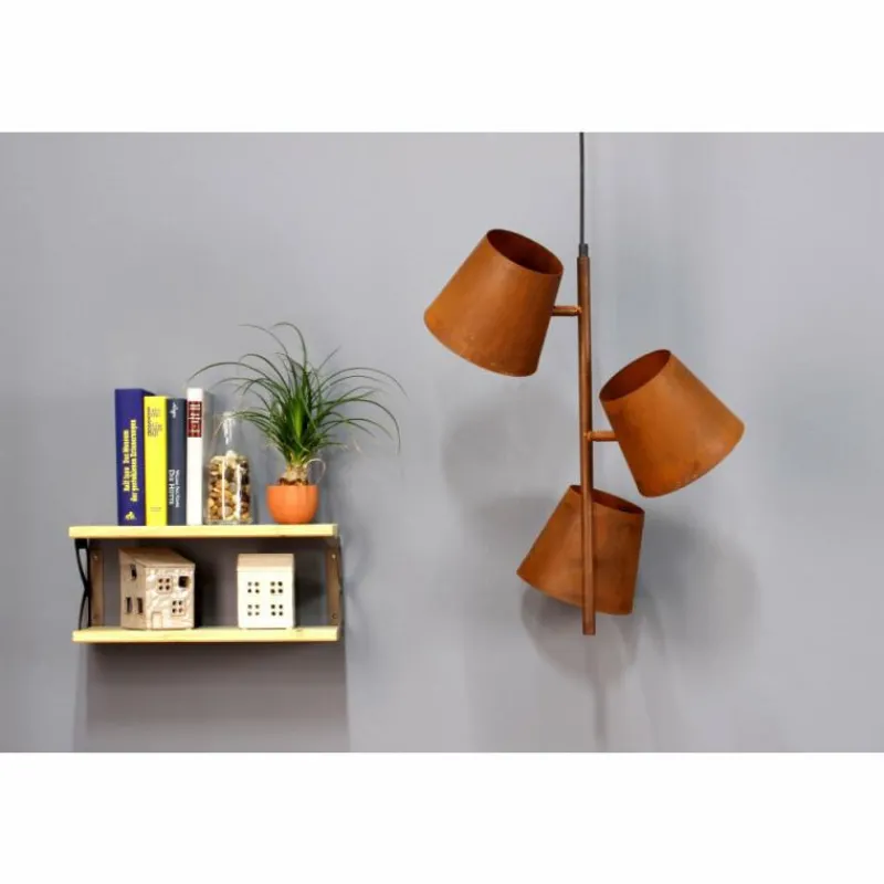 Lampes Vintages & Rétros-Luce Design Suspension Luce-Design Colt Rouille, 3 lumières