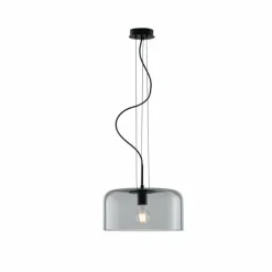 Suspension Verre Fumé-Luce Design Suspension Luce-Design Gibus Noir, 1 lumière