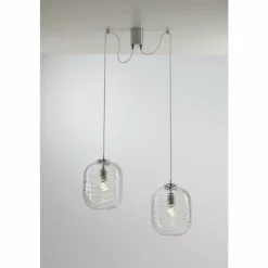 Luce Design Suspension Luce-Design Nereide Laiton, 2 lumières