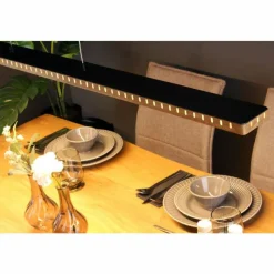 Lampes En Bois-Luce Design Suspension Luce-Design SOLARIS LED Écru, Noir, 1 lumière