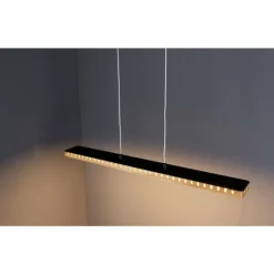 Lampes En Bois-Luce Design Suspension Luce-Design SOLARIS LED Écru, Noir, 1 lumière