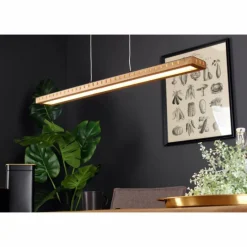 Lampes En Bois-Luce Design Suspension Luce-Design SOLARIS LED Écru, Noir, 1 lumière