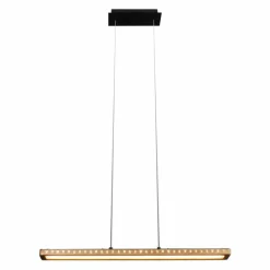 Lampes En Bois-Luce Design Suspension Luce-Design SOLARIS LED Écru, Noir, 1 lumière