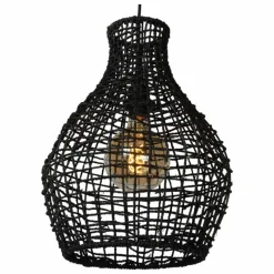 Style Boho-Chic-Luminaires Lucide Suspension Lucide ALBAN Noir, 1 lumière