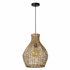 Style Boho-Chic-Luminaires Lucide Suspension Lucide ALBAN Noir, 1 lumière