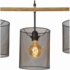Luminaires Scandinaves-Luminaires Lucide Suspension Lucide BASKETT Noir, 4 lumières