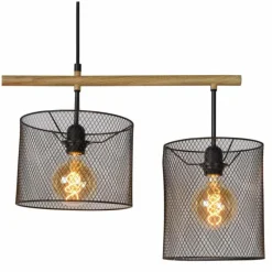 Luminaires Scandinaves-Luminaires Lucide Suspension Lucide BASKETT Noir, 4 lumières