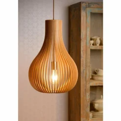 Luminaires Scandinaves-Luminaires Lucide Suspension Lucide BODO Brun, 1 lumière