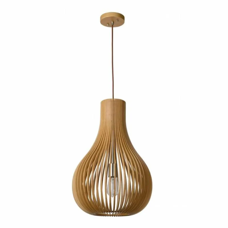 Luminaires Scandinaves-Luminaires Lucide Suspension Lucide BODO Brun, 1 lumière