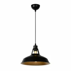 Lampes Industrielles-Luminaires Lucide Suspension Lucide BRASSY-BIS Noir, 1 lumière