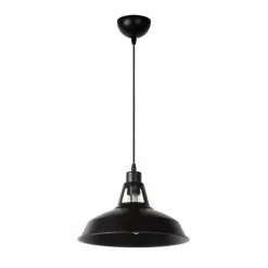 Lampes Industrielles-Luminaires Lucide Suspension Lucide BRASSY-BIS Noir, 1 lumière