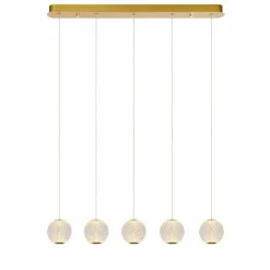 Luminaires Lucide Suspension Lucide CINTRA LED Or, 5 lumières