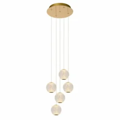 Luminaires Lucide Suspension Lucide CINTRA LED Or, 5 lumières