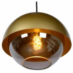 Lampes Dorées-Luminaires Lucide Suspension Lucide COOPER Or, Laiton, 1 lumière