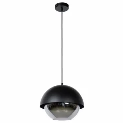 Suspension Verre Fumé-Luminaires Lucide Suspension Lucide COOPER Noir, 1 lumière
