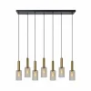 Luminaires Lucide Suspension Lucide CORALIE Laiton, 7 lumières