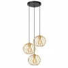 Lampes Dorées-Luminaires Lucide Suspension Lucide DANZA Noir, 3 lumières