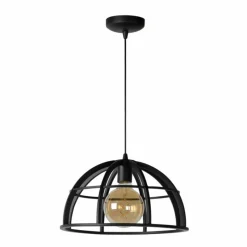 Lampes Vintages & Rétros-Luminaires Lucide Suspension Lucide DIKRA Noir, 1 lumière