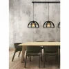 Lampes Vintages & Rétros-Luminaires Lucide Suspension Lucide DIKRA Noir, 3 lumières