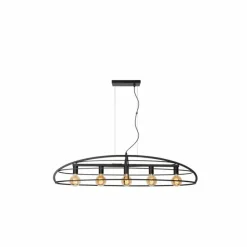 Luminaires Lucide Suspension Lucide DIKRA Noir, 5 lumières* Suspensions