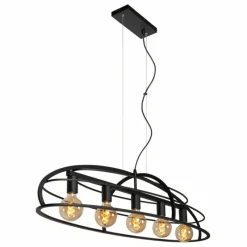 Luminaires Lucide Suspension Lucide DIKRA Noir, 5 lumières* Suspensions