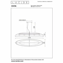 Luminaires Lucide Suspension Lucide DIKRA Noir, 5 lumières* Suspensions