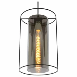 Suspension Verre Fumé-Luminaires Lucide Suspension Lucide DOUNIA Noir, 1 lumière
