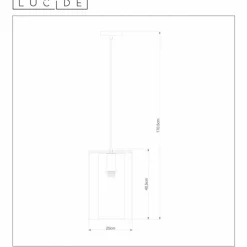 Suspension Verre Fumé-Luminaires Lucide Suspension Lucide DOUNIA Noir, 1 lumière