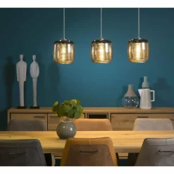 Luminaires Lucide Suspension Lucide ERYN Chrome, 3 lumières