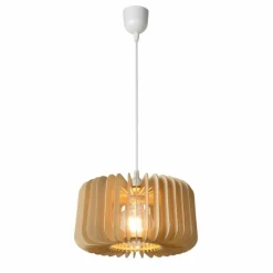 Luminaires Scandinaves-Luminaires Lucide Suspension Lucide ETTA Bois foncé, 1 lumière