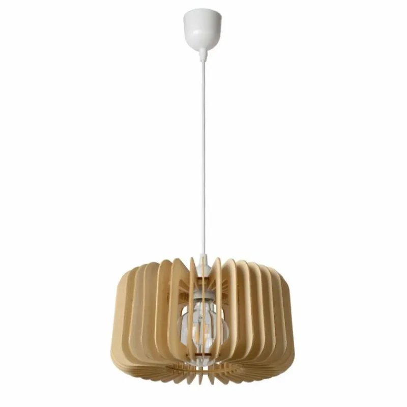 Luminaires Scandinaves-Luminaires Lucide Suspension Lucide ETTA Bois foncé, 1 lumière