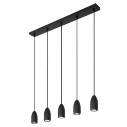 Luminaires Lucide Suspension Lucide EVORA Noir, 5 lumières* Suspensions
