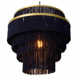 Lampes En Tissu-Luminaires Lucide Suspension Lucide EXTRAVAGANZA FRILLS Or, Laiton, 1 lumière