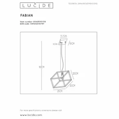 Luminaires Lucide Suspension Lucide FABIAN Noir, 1 lumière* Suspensions