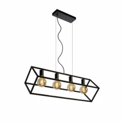 Luminaires Lucide Suspension Lucide FABIAN Noir, 4 lumières* Suspensions