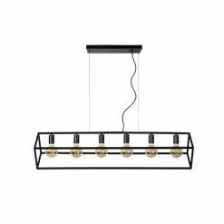 Luminaires Lucide Suspension Lucide FABIAN Noir, 6 lumières* Suspensions