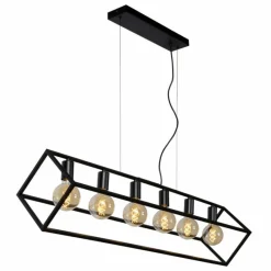 Luminaires Lucide Suspension Lucide FABIAN Noir, 6 lumières* Suspensions