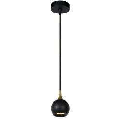 Lampes Dorées-Luminaires Lucide Suspension Lucide FAVORI Noir, 1 lumière