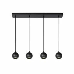 Luminaires Lucide Suspension Lucide FAVORI Noir, 4 lumières* Suspensions