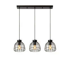 Luminaires Lucide Suspension Lucide FILOX Noir, 3 lumières* Suspensions
