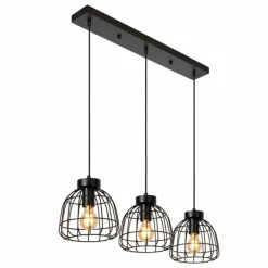 Luminaires Lucide Suspension Lucide FILOX Noir, 3 lumières* Suspensions