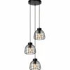 Luminaires Lucide Suspension Lucide FILOX Noir, 3 lumières* Suspensions