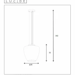 Luminaires Lucide Suspension Lucide FLORIEN Orange, 1 lumière