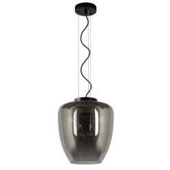 Suspension Verre Fumé-Luminaires Lucide Suspension Lucide FLORIEN Gris, 1 lumière