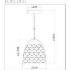 Luminaires Scandinaves-Luminaires Lucide Suspension Lucide GALLA Blanc, 1 lumière