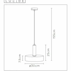 Lampes Dorées-Luminaires Lucide Suspension Lucide GIADA Or, 1 lumière