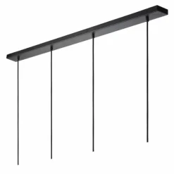 Luminaires Scandinaves-Luminaires Lucide Suspension Lucide GIPSY Noir, 4 lumières