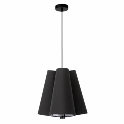 Lampes En Tissu-Luminaires Lucide Suspension Lucide GREGORY Noir, 3 lumières