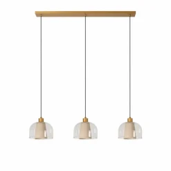 Luminaires Lucide Suspension Lucide GUNHILD Or, Laiton, 3 lumières
