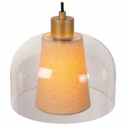 Luminaires Lucide Suspension Lucide GUNHILD Or, Laiton, 3 lumières
